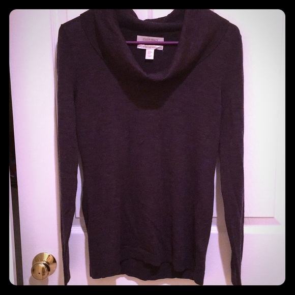 Sweaters - Ellen Tracy Cowl Neck Fine Wool Sweater